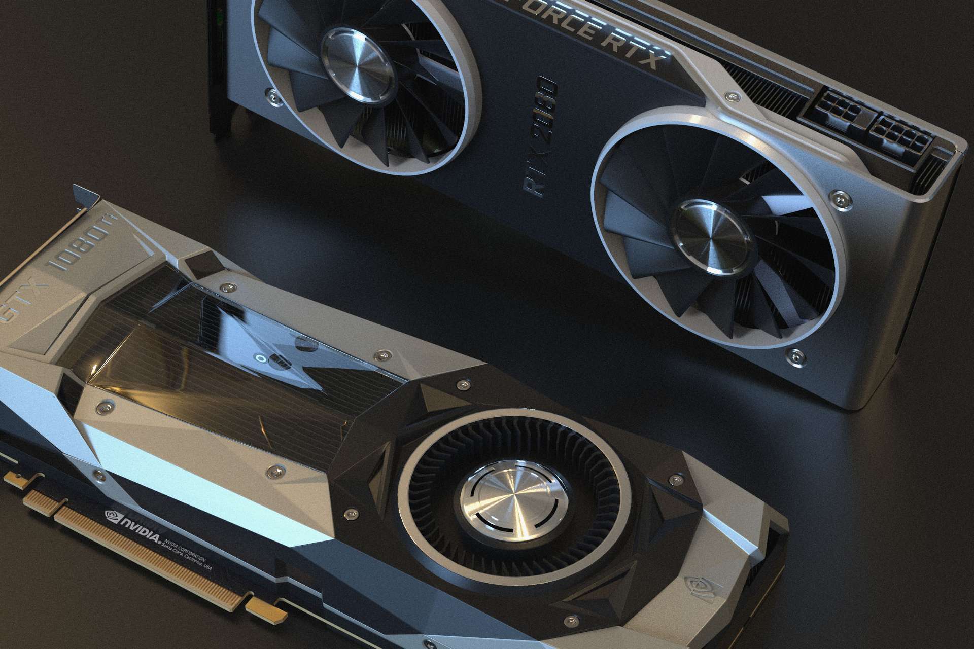 NVIDIA GPUs close up