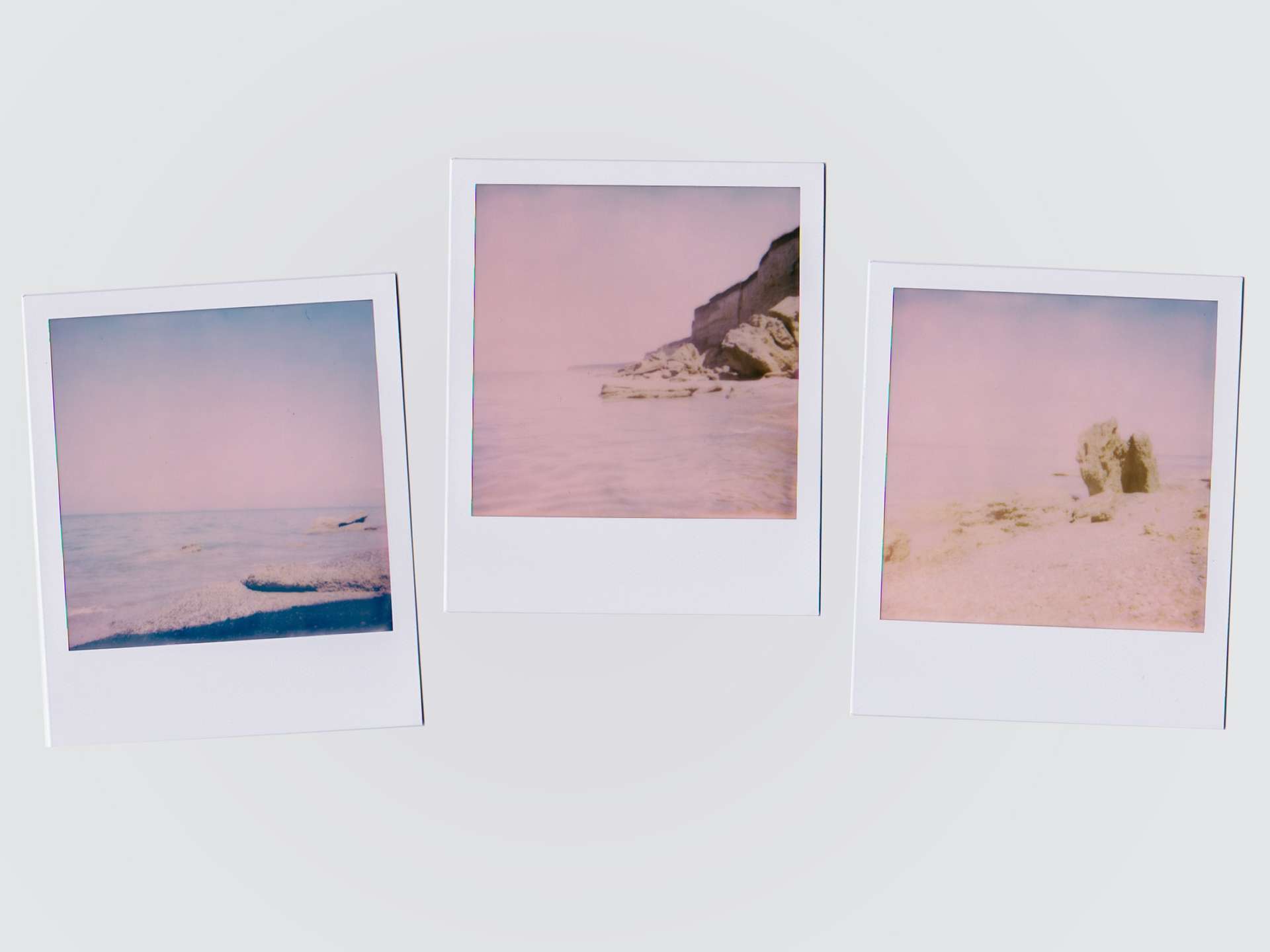 polaroid pictures on a white background