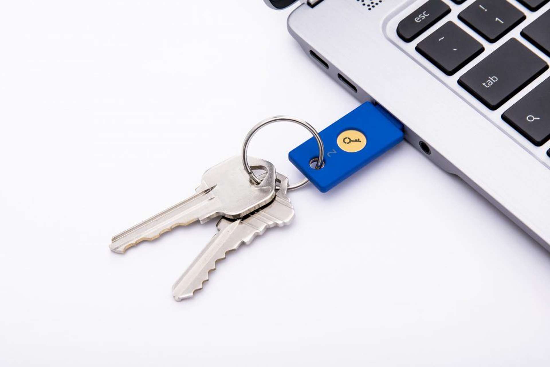 security key yubikey in a computer