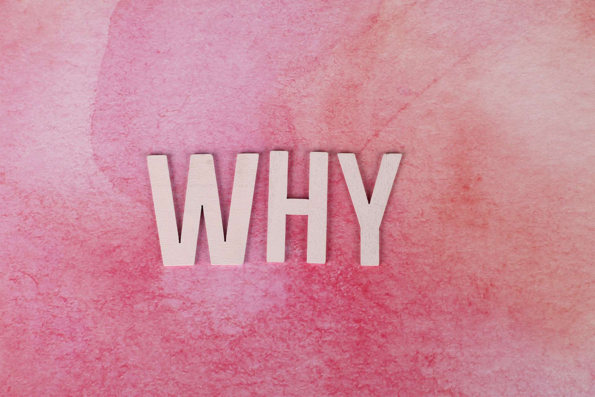 why, written on a pink background